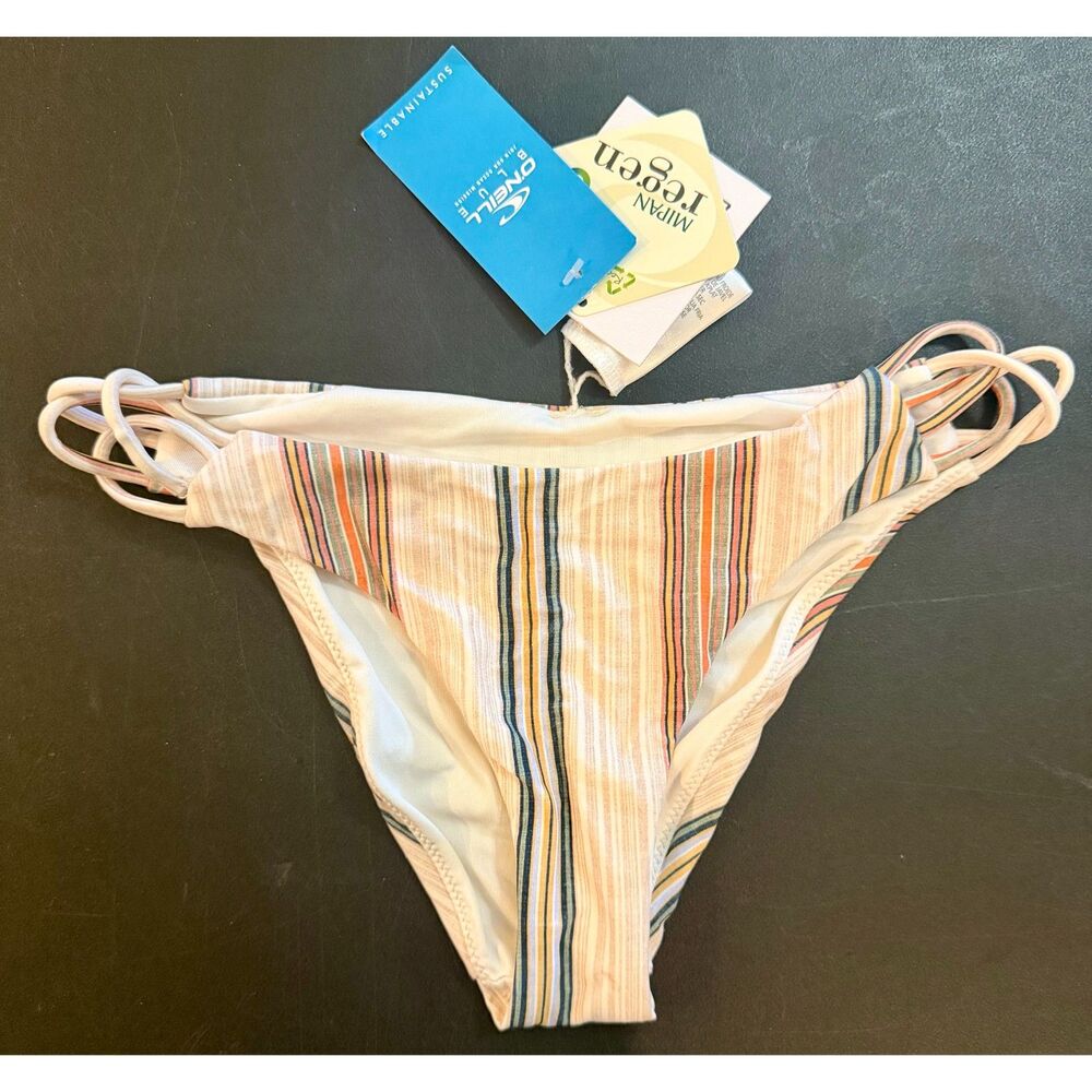 O'Neill Women's Swim Bottoms Katana Stripe Medium Coverage XS NWT
